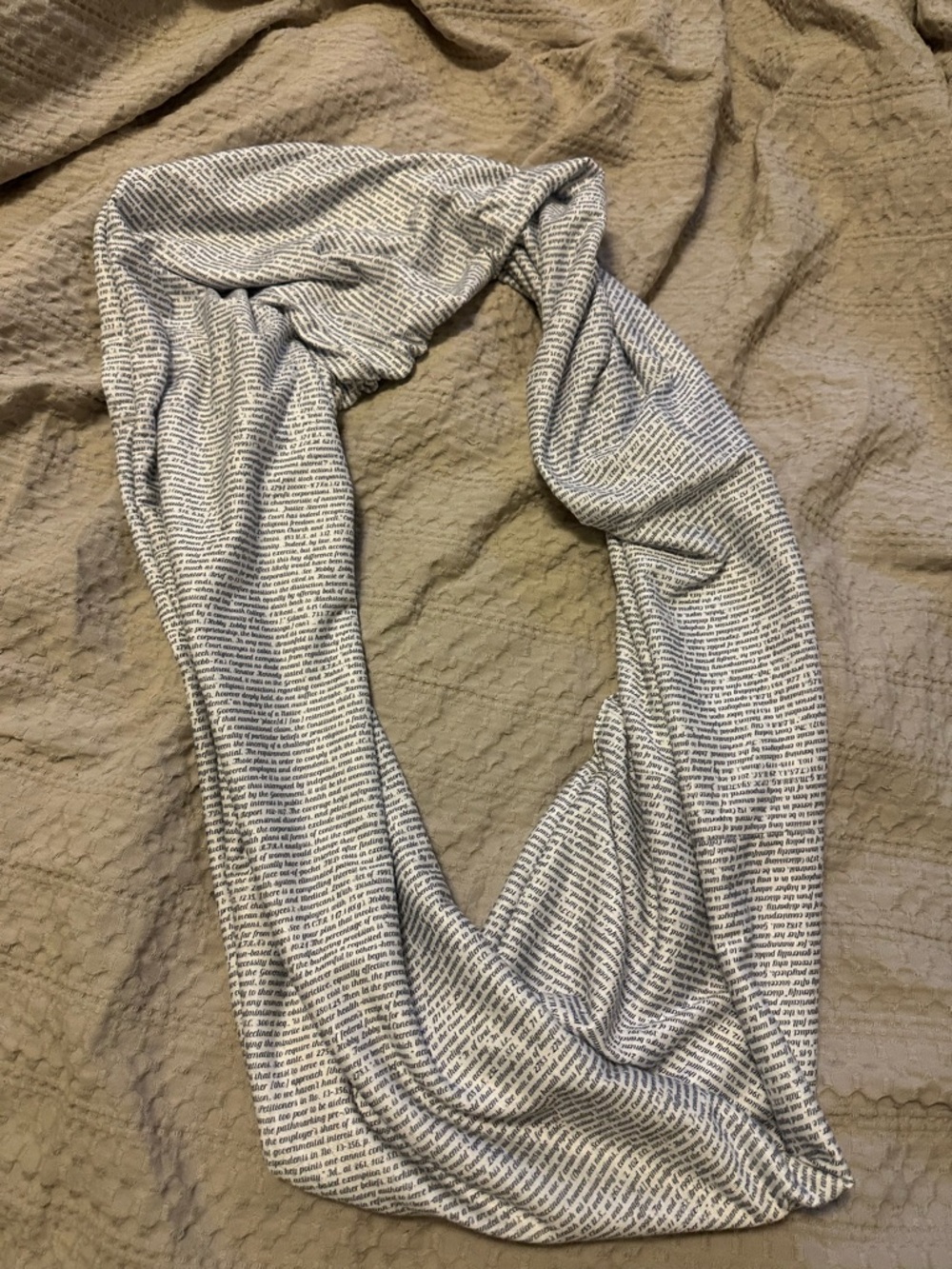 Labor Union Court cases Light Gray Text-Print Infinity Scarf - Women Accessories